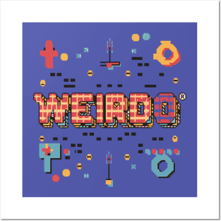 Weirdo Typography | Retro Gaming Script Font Design Posters and Art